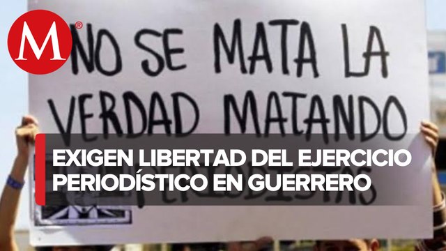 Periodistas se manifestaron a las afueras de la FGR en Chilpancingo