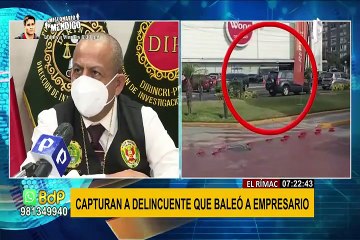 Capturan a delincuente que baleó a empresario perteneciente a la banda "Los Malditos del Rolex"