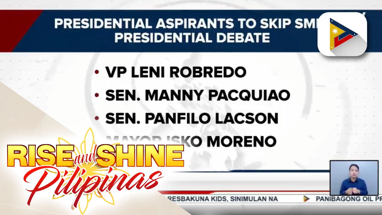 4 Presidential candidates, ‘di makadadalo sa debate ng SMNI network ni Pastor Quiboloy