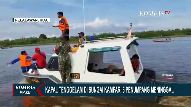 Diduga Kelebihan Muatan, Kapal Boat Yang Mengangkut 13 Pekerja Tenggelam di Sungai Kampar