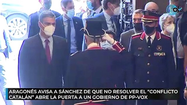 Aragonès avisa a Sánchez de que no resolver el conflicto catalán abre la puerta a un Gobierno PP-Vox