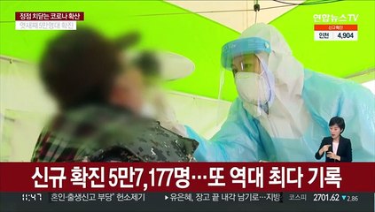 확진자 5만7천명대로 또 최대…위중증·사망 급증