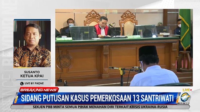 KPAI Harap Hakim Jatuhkan Hukuman yang Seberat-beratnya untuk Herry Wirawan