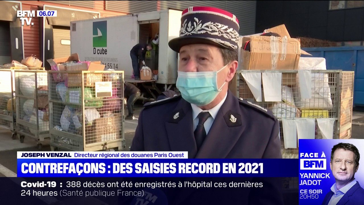 Contrefaçons: les douanes ont réalisé un nombre de saisies record en 2021