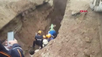 KAYSERİ'DE ALTYAPI ÇALIŞMASINDA GÖÇÜK, 1 KİŞİ TOPRAK ALTINDA(1)