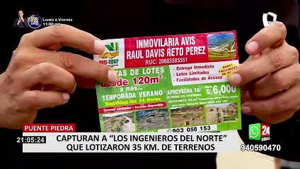 Puente Piedra: cae banda "Los Ingenieros del Aucallma" dedicados al tráfico de terrenos
