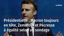 Présidentielle : Macron toujours en tête, Zemmour et Pécresse égalité selon un sondage