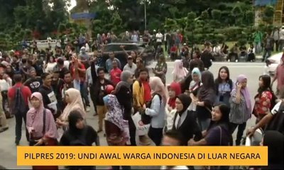 Pilpres 2019: Undi awal warga Indonesia di luar negara