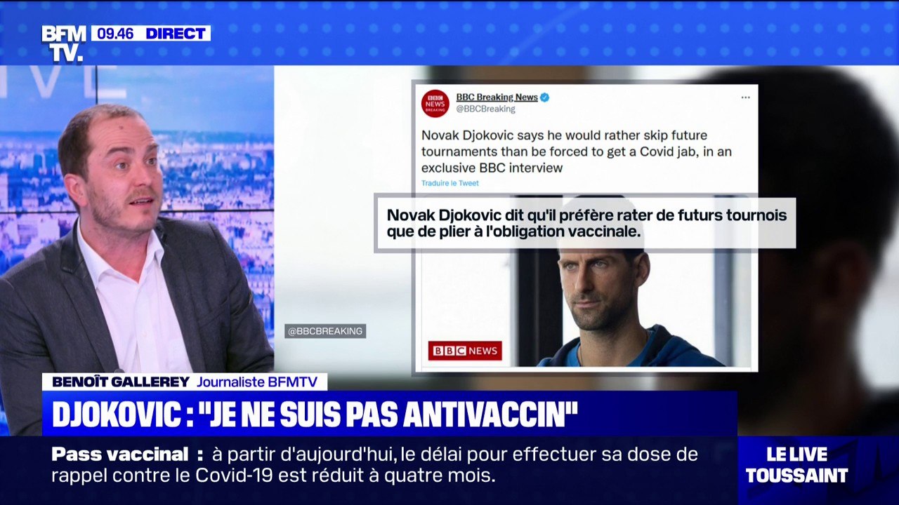 Novak Djokovic "prêt" à renoncer à Roland-Garros et Wimbledon s'il doit être vacciné contre le Covid-19