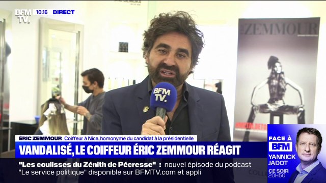 On n'a aucun lien de parenté : la colère du coiffeur Éric Zemmour à Nice, victime de vandalisme