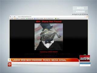 Laman web MAS digodam, reaksi media sosial