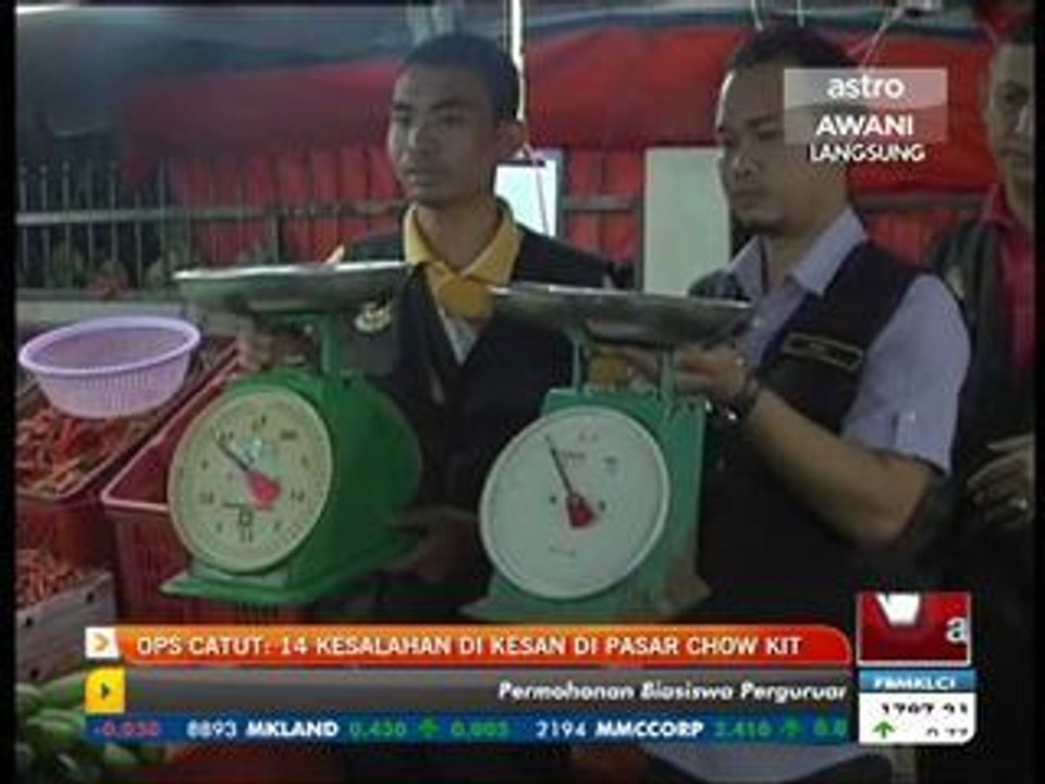Ops Catut: 14 kesalahan dikesan di pasar Chow Kit