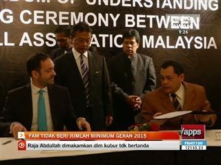 FAM tidak beri jumlah minimum geran 2015