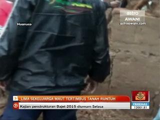 Lima sekeluarga maut tertimbus tanah runtuh