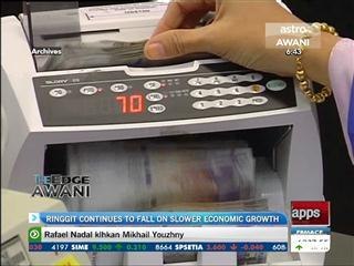 Ringgit continues to fall on slower economic growth