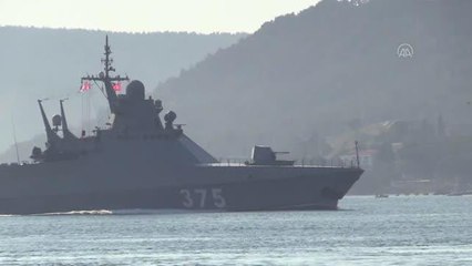 ÇANAKKALE - Rus askeri gemisi Çanakkale Boğazı'ndan geçti