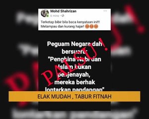 Nota Razak Chik: Elak mudah, Tabur fitnah