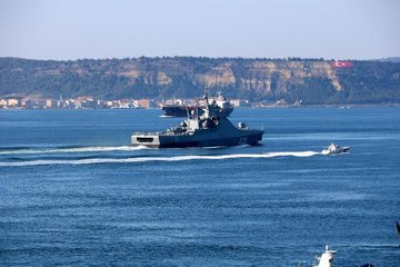Son dakika haberi... RUS SAVAŞ GEMİSİ 'DMİTRY ROGACHEV' ÇANAKKALE BOĞAZI'NDAN GEÇTİ
