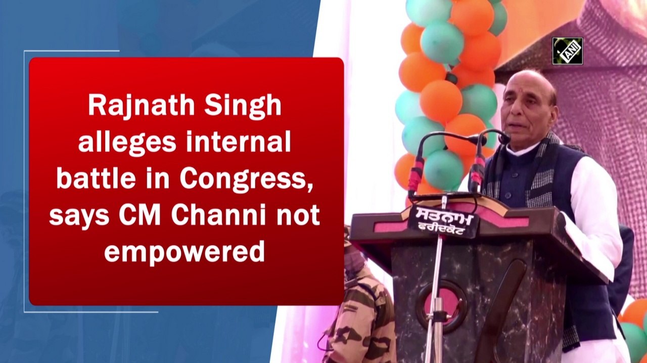 Rajnath Singh alleges internal battle in Congress, says CM Channi not empowered