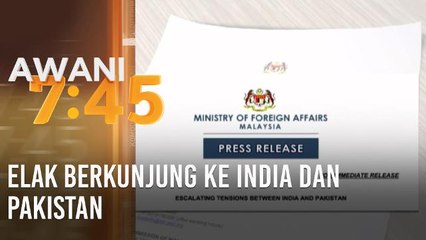 Rakyat dinasihatkan elak berkunjung ke India dan Pakistan