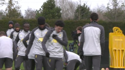 Liverpool squad final preparations before Inter UCL trip