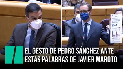 El gesto de Sánchez ante estas palabras de Javier Maroto