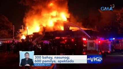 300 bahay, nasunog; 600 pamilya, apektado | Saksi