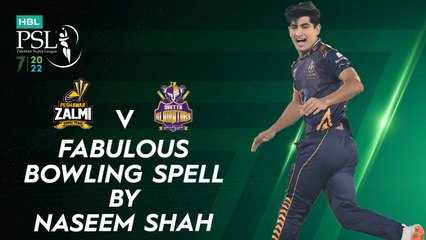 Fabulous Bowling Spell By Naseem Shah | Peshawar Zalmi vs Quetta Gladiators | Match 22 | HBL PSL 7 | ML2G