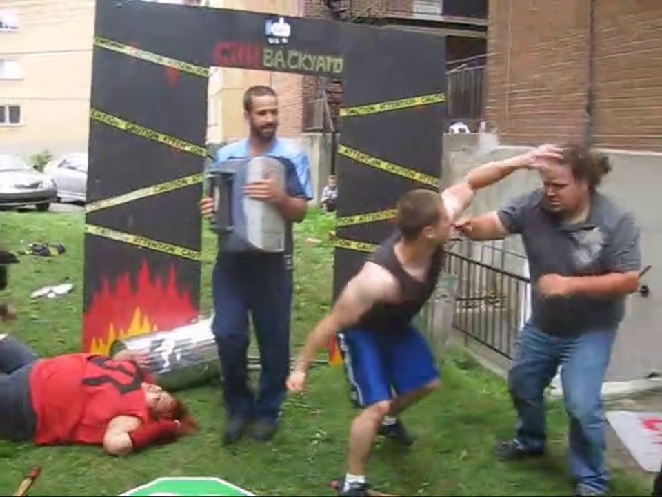 10-Man Hardcore Rumble Match - CHW Backyard Wrestling