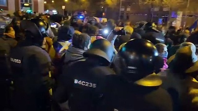 Manifestants tall Meridiana - Guillem Ramos