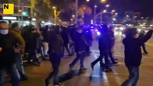 Els Mossos dissolen per segon dia el tall de Meridiana sense incidents