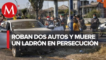 Abaten a presunto ladrón de autos tras persecución en Puebla