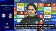 Schlechte CL-Form? Inzaghi: “Denken nicht daran”