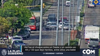 Así fue el choque entre un Oeste y un camión en 44 y 133 que dejó heridos, entre ellos una bebé