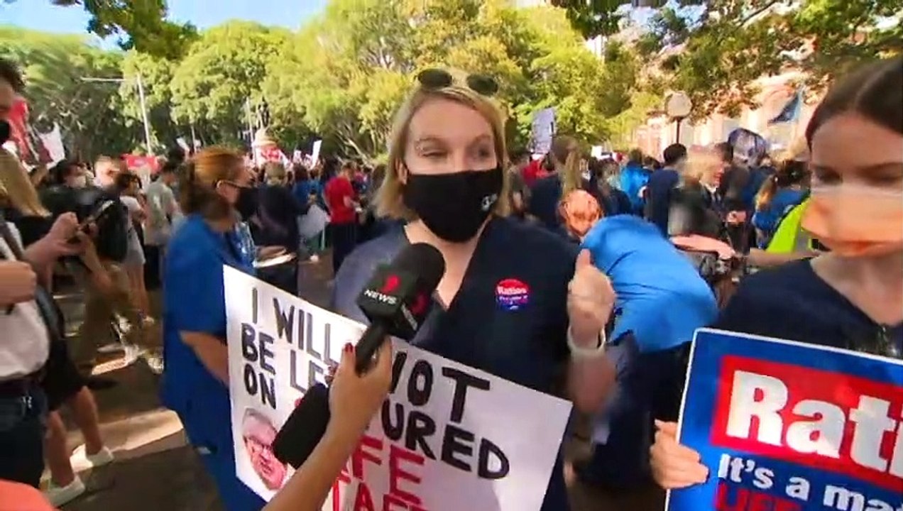 Nurses across NSW strike over pay and staffing issues