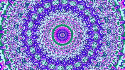 Trippy Groovy Colorful Jewel Tone Boho Hippie Mandala Animation (epilepsy warning)