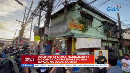 Comelec at MMDA, nagbabaklas ng campaign materials sa mga bawal na lugar sa EDSA | UB