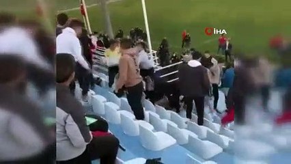 Amatör maçta tribünde kavga