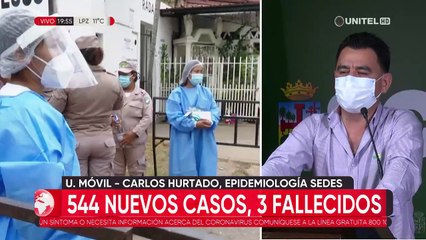 Santa Cruz: 22 municipios acumulan 544 nuevos contagios de coronavirus