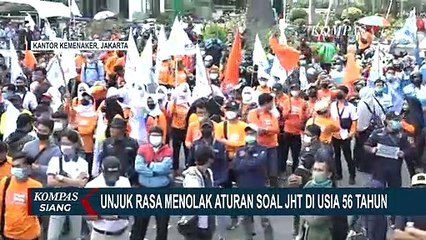 Beginilah Aksi Unjuk Rasa Para Buruh Menolak Aturan Soal JHT, Peserta Unjuk Rasa Capai 1.000 Lebih!