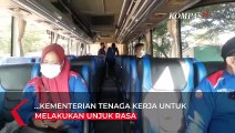 2.000 Buruh Datang Dari Karawang ke Jakarta Unjuk Rasa Soal JHT