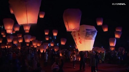 A Taïwan, des lanternes pour célébrer le Nouvel an lunaire