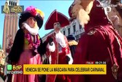 Inició el Carnaval de Venecia: ciudadanos cambian las mascarillas por las máscaras