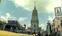 Establishing shots of St. Mary's Basilica church in Bangalore