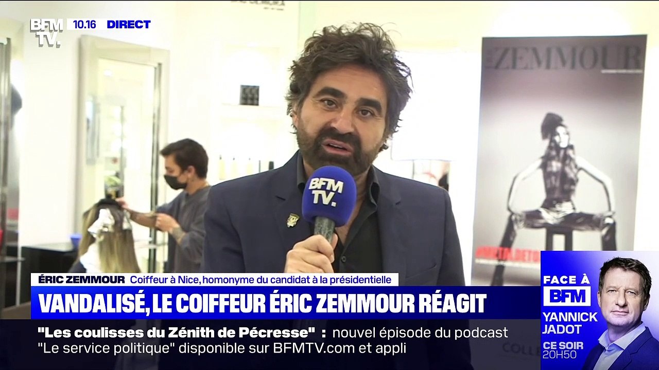 Interview de BFMTV avec le coiffeur Eric Zemmour, homonyme sans aucun lien de parenté avec le candidat à la présidentielle de Reconquête !
