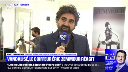 Interview de BFMTV avec le coiffeur Eric Zemmour, homonyme sans aucun lien de parenté avec le candidat à la présidentielle de Reconquête !