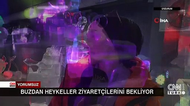 Buzdan soba ziyaretçilerini ısıtıyor!