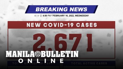 DOH reports 2,671 new cases, bringing the national total to 3,644,597, as of FEBRUARY 16, 2022