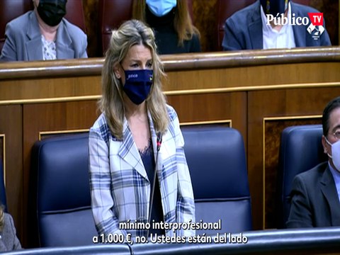 Yolanda Díaz, a García Egea: ¿De qué lado están? Es evidente que de las que ganan el SMI, no