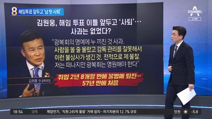 김원웅 해임 투표 앞두고 “사람 볼 줄 몰랐다” 사퇴